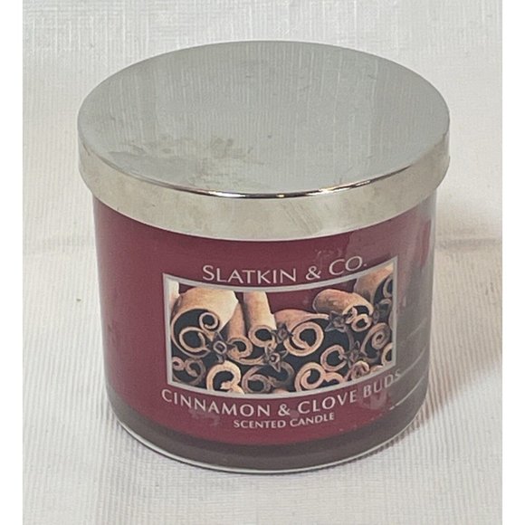 Vintage Bath & Body Works Slatkin & Co.Candle Cinnamon & Clove Buds Small 4 oz - Picture 1 of 11